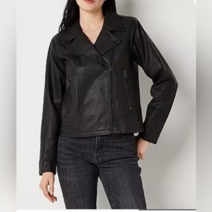 Faux Leather Motorcycle Jacket size XS brand new